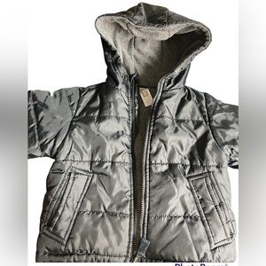 Black zipper puffer jacket kids 2T